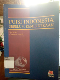 Image of PUISI INDONESIA SEBELUM KEMERDEKAAN